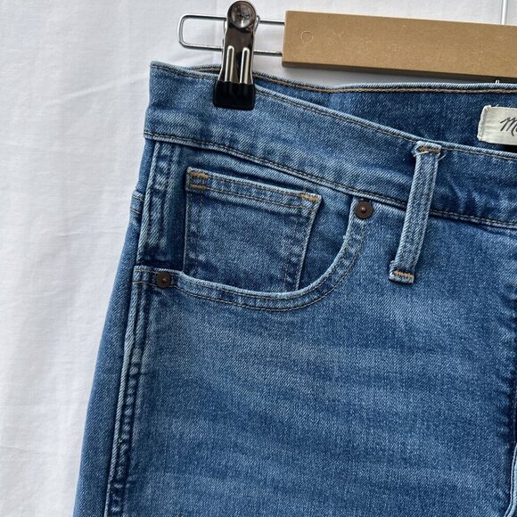 Madewell 10" High-Rise Skinny Jeans in Dewitt Wash Button-Front Denim Women 31‎ - Picture 13 of 16